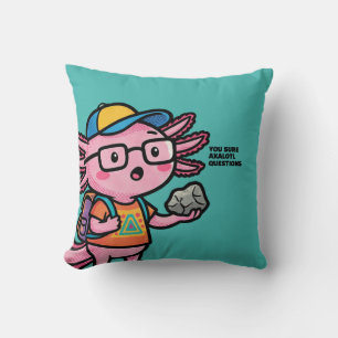 Du bist sicher Axolotl Fragen Cute Sarcastic Meme Kissen