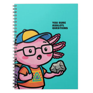 Du bist sicher Axolotl Fragen Cute Sarcastic Meme Notizblock