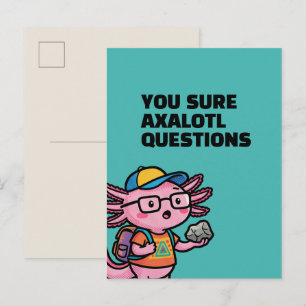 Du bist sicher Axolotl Fragen Cute Sarkastischer M Postkarte