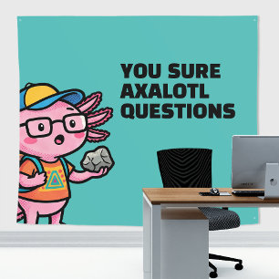 Du bist sicher Axolotl Fragen Cute Sarkastischer M Wandteppich