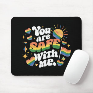 Du bist sicher bei mir LGBT Regenbogen Schwul Mousepad