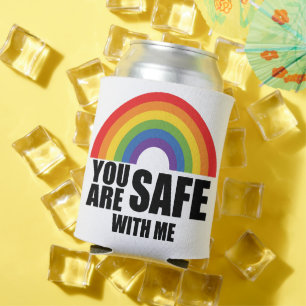 Du bist sicher bei mir LGBTQ Regenbogen Stolz Dosenkühler