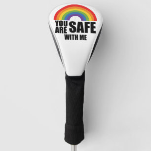 Du bist sicher bei mir LGBTQ Regenbogen Stolz Golf Headcover