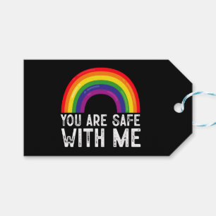 Du bist sicher bei mir LGBTQ Stolz Monat Regenboge Geschenkanhänger