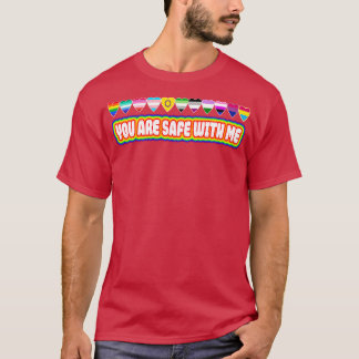 Du bist sicher mit meinem LGBT-freundlichen Regenb T-Shirt