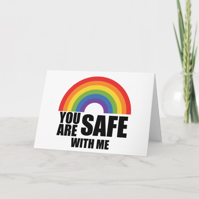 Du bist sicher mit meinem LGBTQ-Regenbogenstolz (Vorderseite)