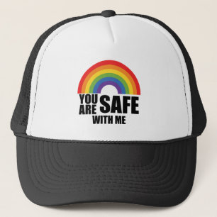Du bist sicher mit meinem LGBTQ-Regenbogenstolz Truckerkappe