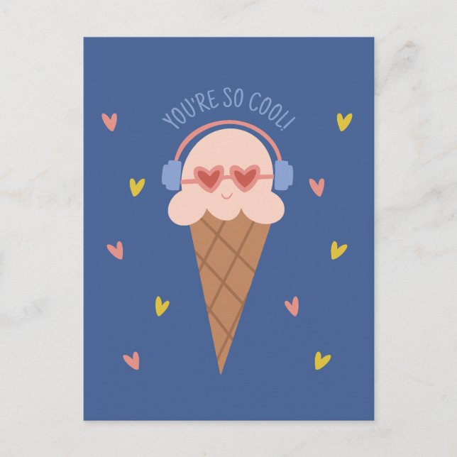 Du bist so cool Eis Valentinstag Karte (Vorderseite)