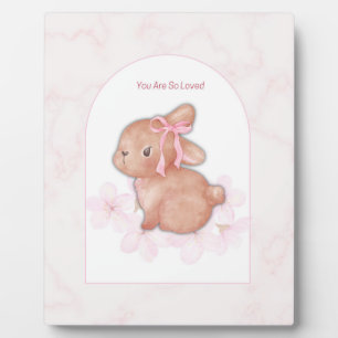 Du bist so geliebt Bunny Druck Mädchen Babyzimme Fotoplatte