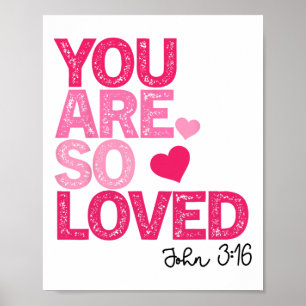 Du bist so geliebt christlicher Valentinstag Glaub Poster
