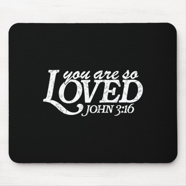 Du bist so geliebt Christlicher Vers zum Valentins Mousepad (Vorne)