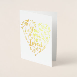 Du bist so geliebt   Gold-Folie Folienkarte