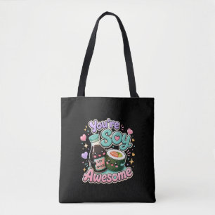 Du bist so lecker – Süße Kawaii Sushi & Sojasauce Tasche