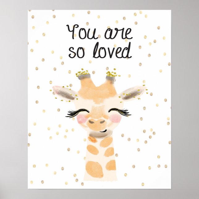 Du bist so liebes Giraffe Poster (Vorne)