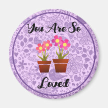 Du bist so Lila Boho Magnet