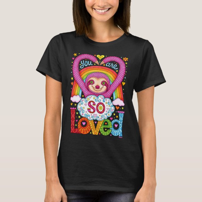 Du bist so Niedliche Regenbogenkunst von Thaneey T-Shirt (Vorderseite)