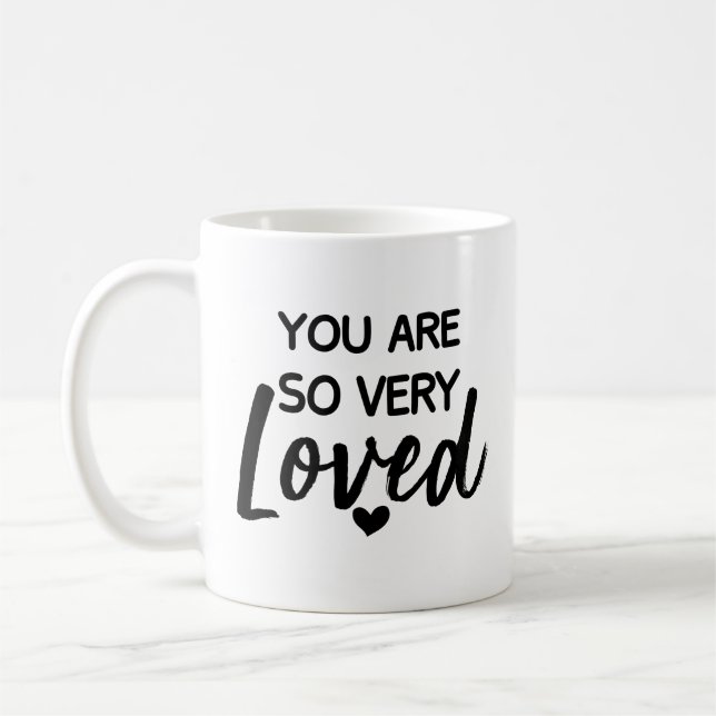 Du bist so sehr geliebt kaffeetasse (Links)