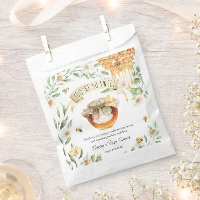 Du bist so süß HoneyBee danke dir Baby Dusche Geschenktütchen (Ausgeschnitten)