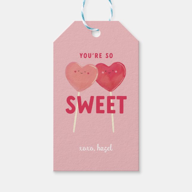 Du bist so süße Kinder Klasse Valentine Geschenkanhänger (Vorderseite)