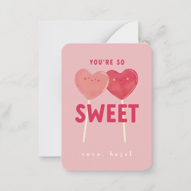Du bist so süße Kinder Klasse Valentine Mitteilungskarte (Vorderseite)