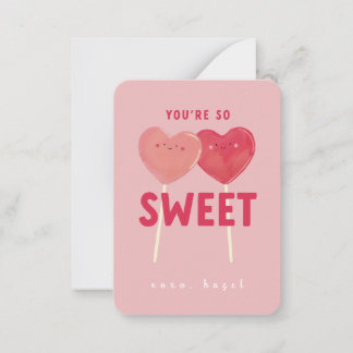 Du bist so süße Kinder Klasse Valentine Mitteilungskarte
