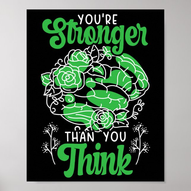 Du bist stärker als du denkst, dass Mental Health  Poster (Vorne)