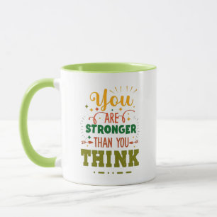 Du bist stärker, als du denkst   Kaffee Grüne Tass Tasse