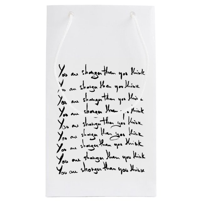 Du bist STÄRKER, als du denkst! Kleine Geschenktüte (Rückseite)