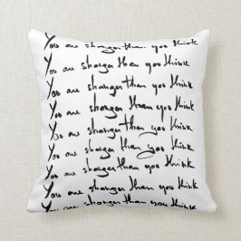 Du bist STÄRKER, als du denkst! Zitat Kissen