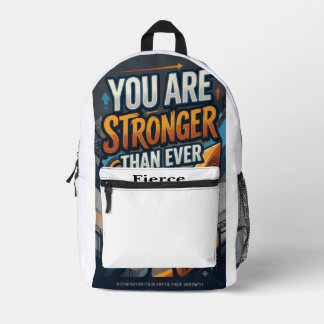 Du bist stärker als je zuvor bedruckter rucksack