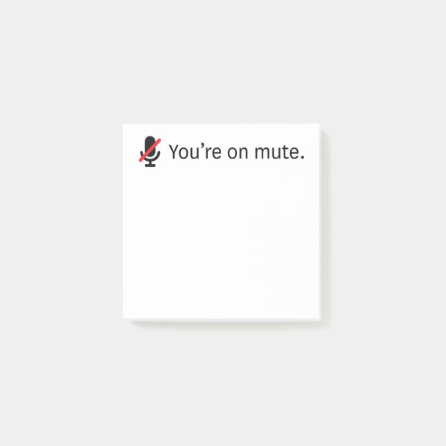 Du bist stumm. 3 x 3 Sticky-Notizen Post-it Klebezettel (Vorderseite)