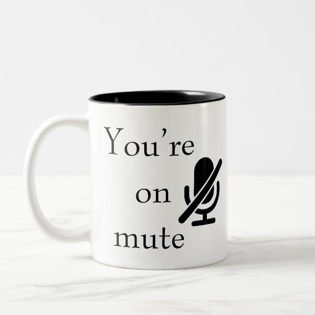 „Du bist stummgeschaltet“ Kaffeetasse für Remote-L (Links)