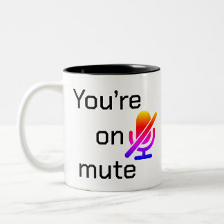 „Du bist stummgeschaltet“ Sarkastischer Introverti Zweifarbige Tasse