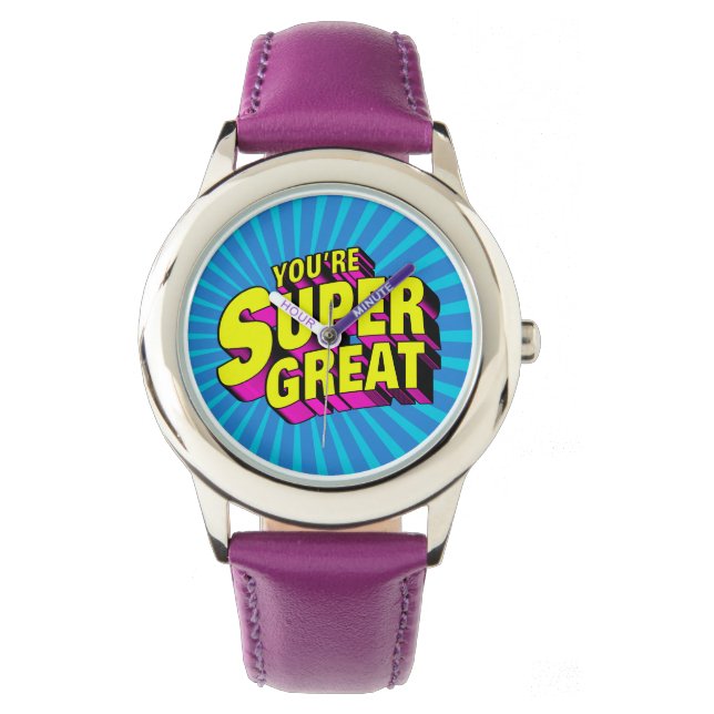 Du bist super groß armbanduhr (Vorderseite)
