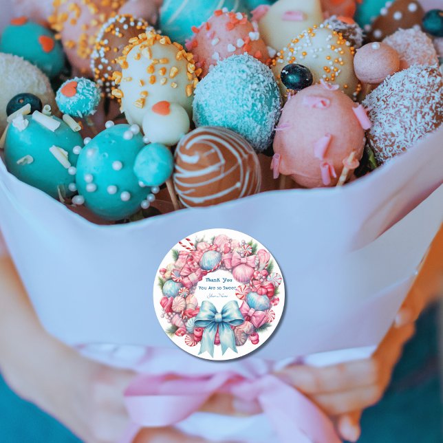 Du bist süß runder aufkleber (Von Creator hochgeladen)