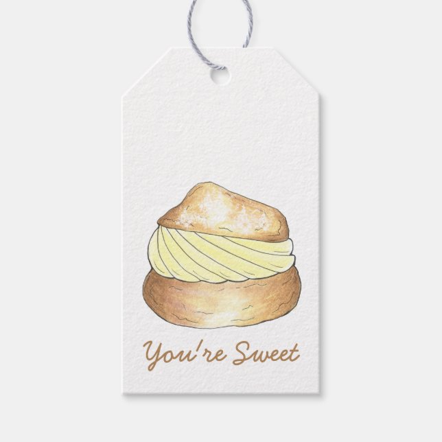 Du bist Sweet Vanilla Cream Puff Feinschmecker Ges Geschenkanhänger (Vorderseite)