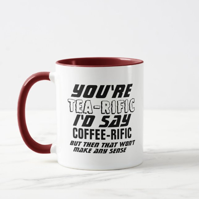 Du bist Tee-reichhaltiger Personalisierter Kaffee Tasse (Links)