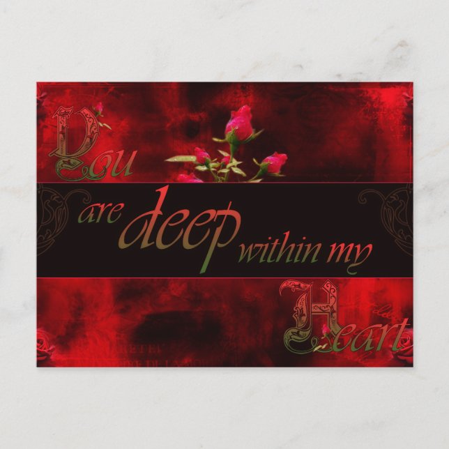 Du bist tief in meinem Herzen Postkarte (Vorderseite)