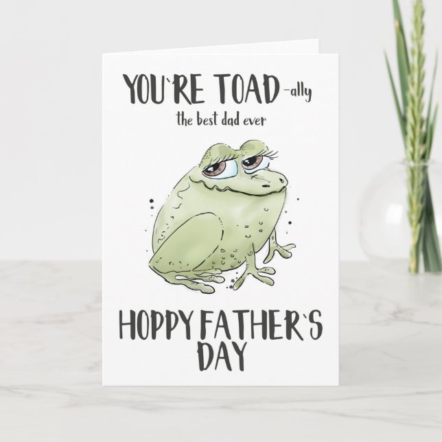 Du bist Toad-ally der beste Vater aller Zeiten Karte (Vorderseite)
