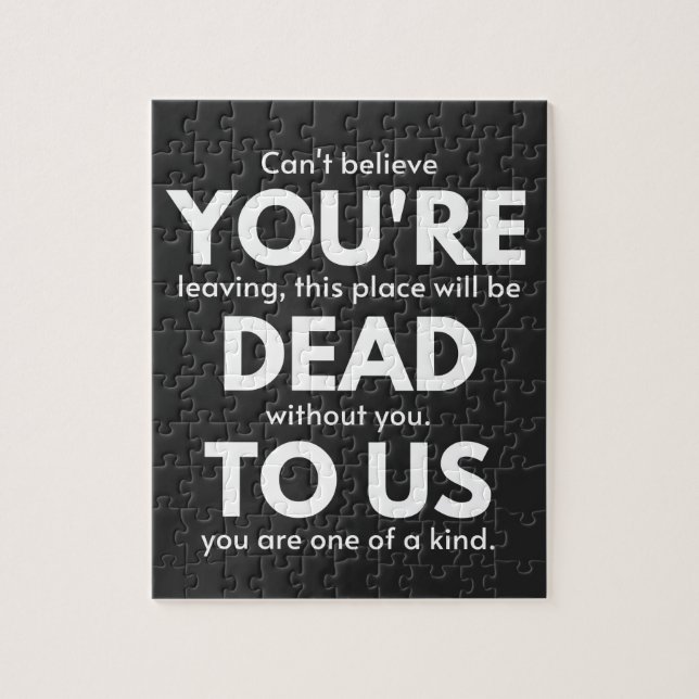 Du bist tot, Coworker geht weg, lustig (Vertikal)