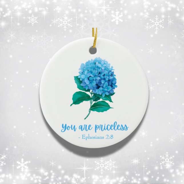 Du bist unschätzbar Christliche Glaubensskriptur Keramik Ornament ( A beautiful ornament with a cherished Bible verse - perfect for adding faith and joy to your tree.)