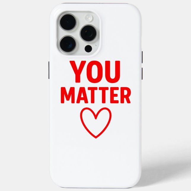 Du bist wichtig" Positives rotes Herz Case-Mate iPhone Hülle (Rückseite)