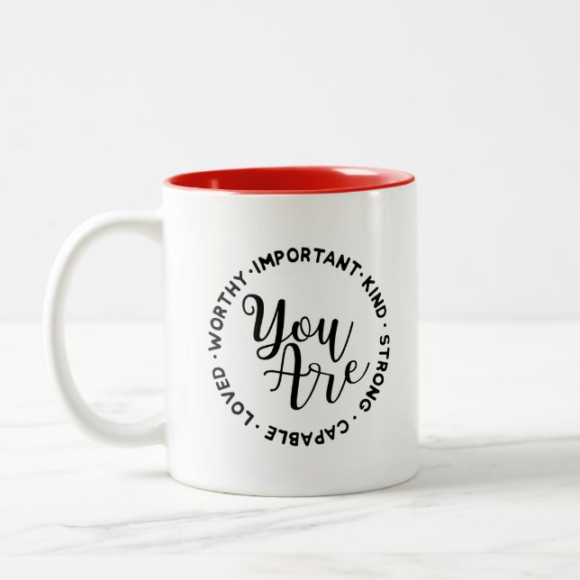 Du bist wichtig stark | Inspiration Zweifarbige Tasse (Links)
