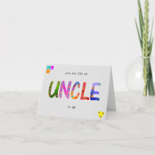 Du bist wie ein UNCLE für mich Happy Birthday Karte