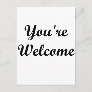 Du bist willkommen postkarte