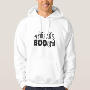 Du bist zärtlich Halloween clevere schwarze Typogr Hoodie
