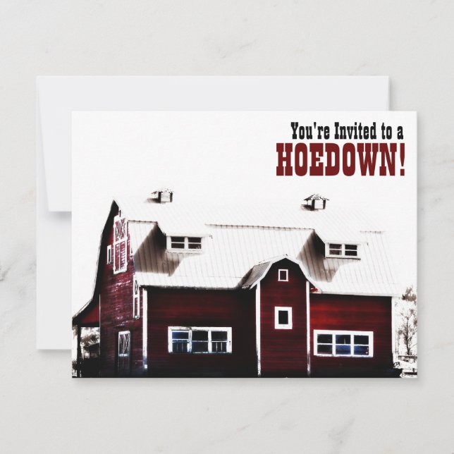 Du bist zu einem Hoedown eingeladen! Party Einladung (Vorderseite)