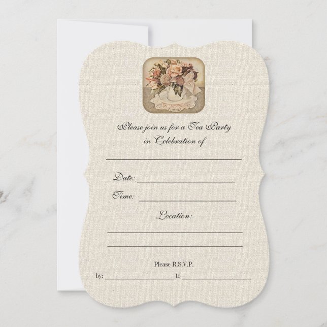 Du bist zu einem Tee-Party eingeladen! (Vorderseite)