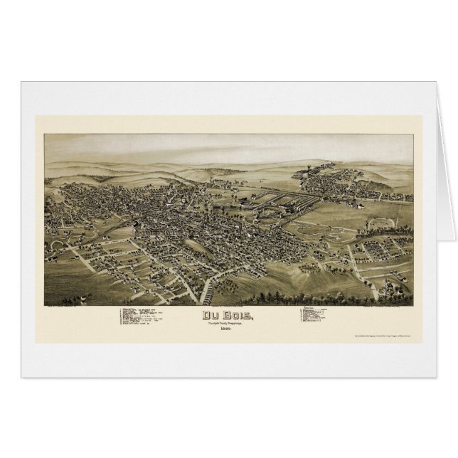 Du Bois, panoramische Karte PAs - 1895 (Vorderseite (Horizontal))