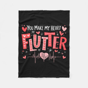 Du bringst mein Herz zum Flattern Herz-Krankenschw Fleecedecke